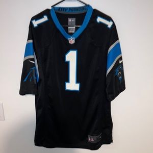 Carolina Panthers Nike Cam Newton Home Black Game Jersey, Size L